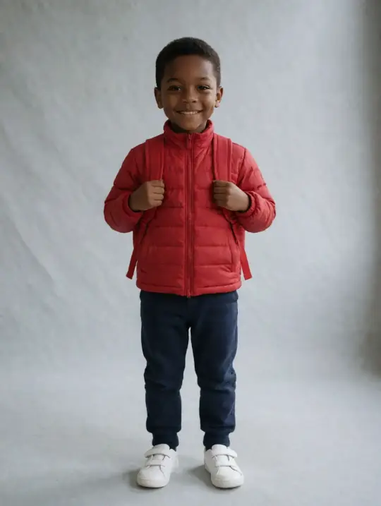 Jayden, an A Pose Studio AI model: Black boy, about 8