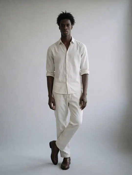 Kwame, an A Pose Studio AI model: Ghanaian, late 20s, tall slim
