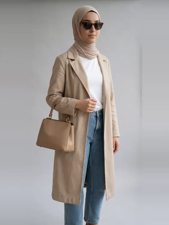 Layla, an A Pose Studio AI model: Arab, late 20s, wears a hijab