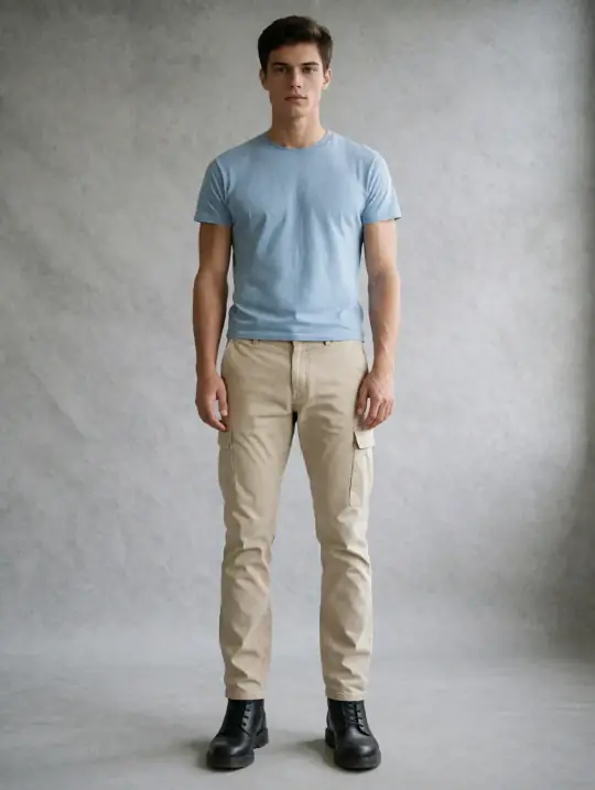 Luca, an A Pose Studio AI model: Italian, mid 20s, tall lean