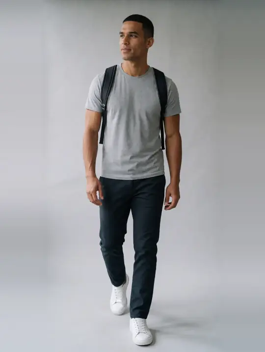 Lucas, an A Pose Studio AI model: Brazilian, mid 30s, athletic
