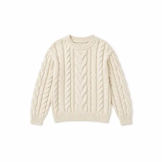 Sweater, flat-lay on a white background