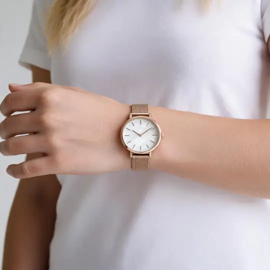 Chloe, an A Pose Studio model, in the watches & bracelets example, White Studio scene